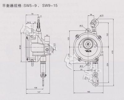 【SW5-9 弹簧平衡器 载荷下限5KG 载荷上限9KG】价格_厂家 - 中国供应商